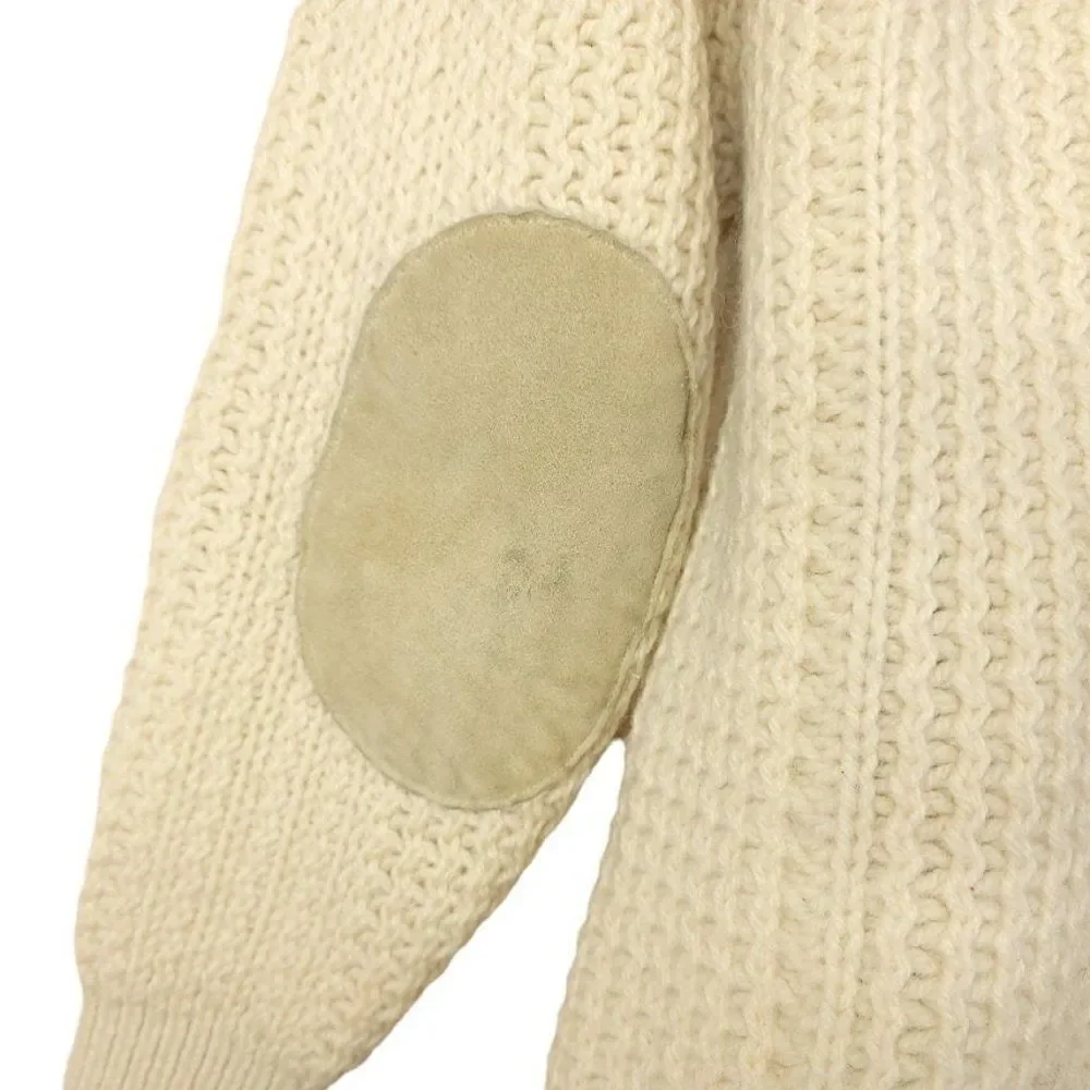 St Michael Wool Aran Knit Sweater Vintage Fisherman Made In Britain Mens Large
